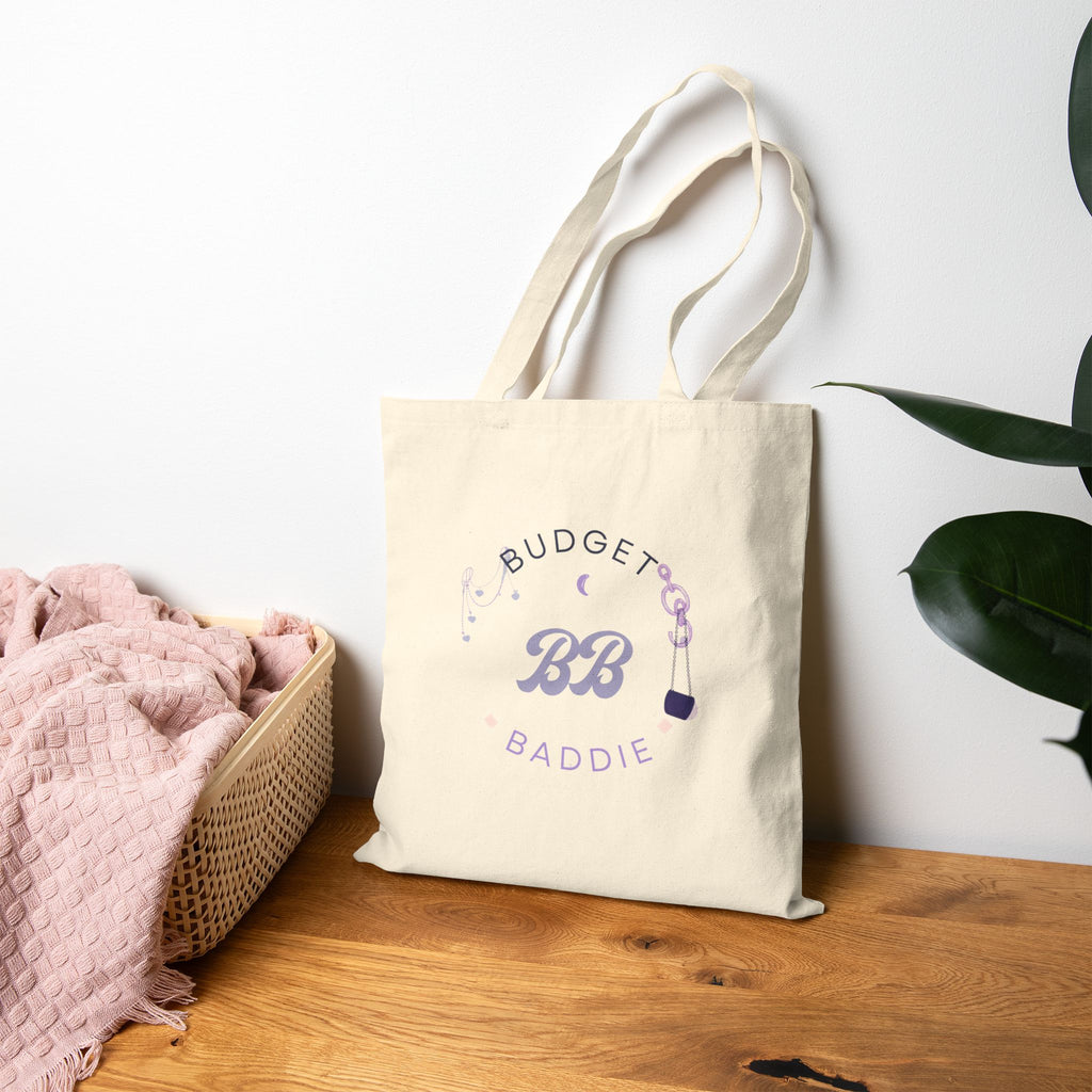 BUDGET BADDIE CANVAS TOTE BAG